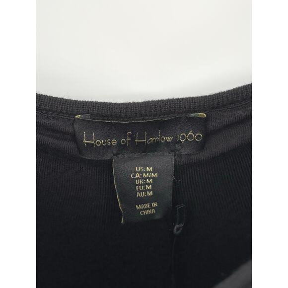 House of Harlow 1960 NWT Black Crochet Ruffle Midi Dress Size M - Picture 7 of 7